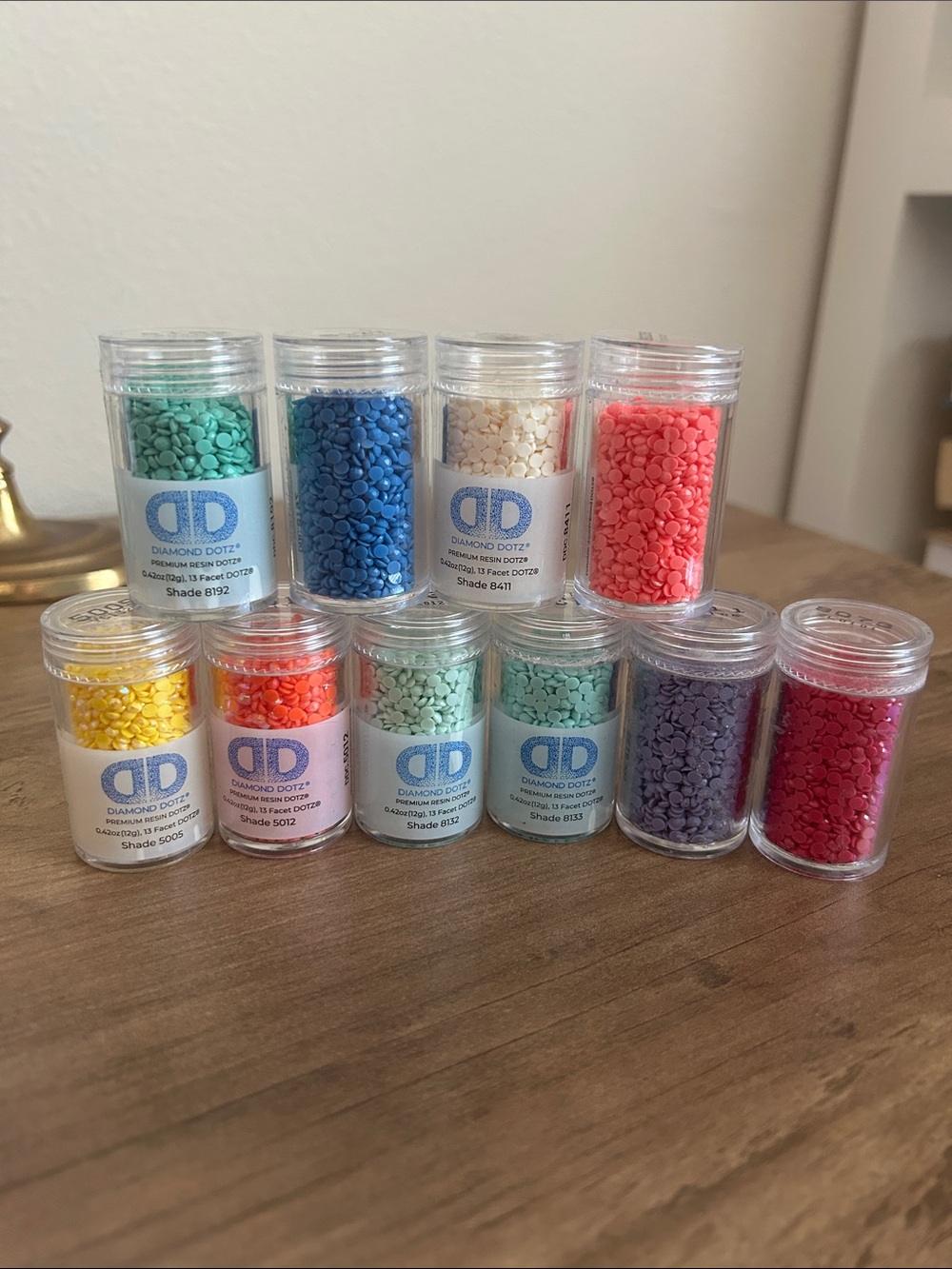 Diamond Dotz Embellishment Dots - Assorted Bright Colors—Set of 10